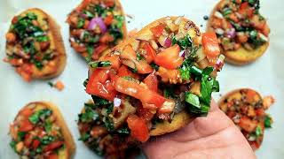 Italian Bruschetta with Homemade Balsamic Glaze