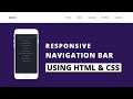 Responsive Navigation Menu Using HTML And CSS