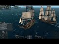 リアル系戦術海戦ゲームnaval action 12 10の海戦① pvp 2等戦列艦 bucentaure vs 海賊 3等戦列艦 implacable