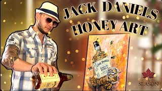 Drawing JACK DANIELS  ART with OIL painting | Speed up | Step by Step