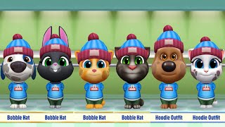 My Talking Tom Friends - Bobble Hat vs Hoodie Outfit Unlock (iOs,Android,Gameplay #756)