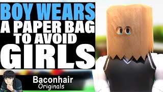 Too Handsome Boy Wears A Paper Bag To Avoid Girls | roblox brookhaven 🏡rp