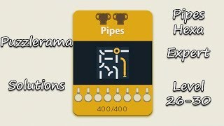 Puzzlerama Solutions - Pipes Hexa Expert ( Level 26-30 )