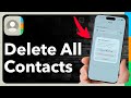 How To Delete All Contacts On iPhone