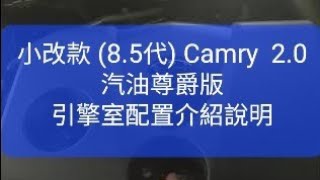 2021 小改款 (8.5代) Camry  2.0 汽油尊爵版引擎室配置介紹說明 博勝講解 0921-338852