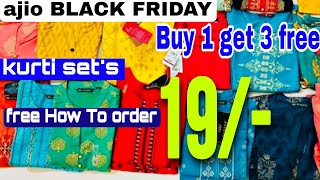 Ajio BLACK FRIDAY sale live buy 1 get 3 free How To order 19/- delivery 🚚#ajio #ajiotelugu #ajiosale