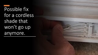 How to fix a shade that won't go up anymore (internal strings)