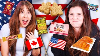 Americans Try Canadian Snacks, Sweets, and Treats!!