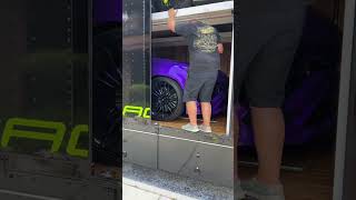 Lamborghini Delivery Truck Miami 🖤 Miami Car Show 🖤 Super Car Saturday Miami