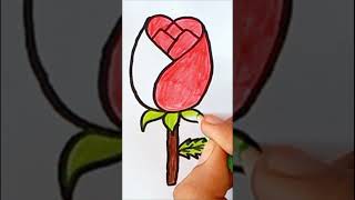 Rose Coloring Pages || Flowers Coloring Pages || #shorts || Youtube shorts