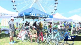 Oklahomans come together to celebrate biking month as OKC makes strides to expand trails