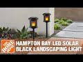 Hampton Bay Solar Black LED Path Landscaping Light | The Home Depot