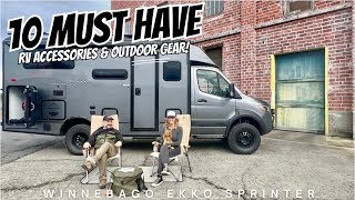 10 MUST HAVE RV ACCESSORIES AND OUTDOOR GEAR! WINNEBAGO EKKO SPRINTER | SPEKKO #travel