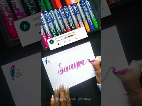 Brush Lettering рџ Saanvi рџ Shorts Ytshorts Calligraphy Brush Lettering рџ Saanvi рџ Shorts Ytshorts Calligraphy