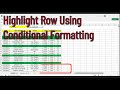 Highlight Rows Based on Cell Value in Excel | conditional formatting in excel entire row