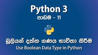 Use Boolean Data Type in Python Programming Language | පාඩම - 11