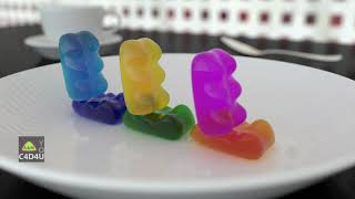 Softbody Simulation V40 Attempts ONLY Gummy Bears without face