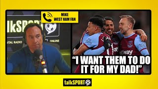 "I WANT THEM TO DO IT FOR MY DAD!" West ham fan wants European tour in memory of his late father