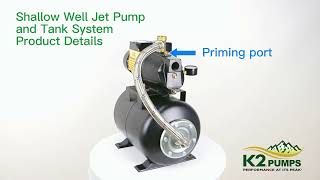 K2 Pumps, WPS05002TK Shallow Well Jet Pump and Tank System