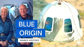 Blue Origin’s first human spaceflight takes Jeff Bezos and crew to space