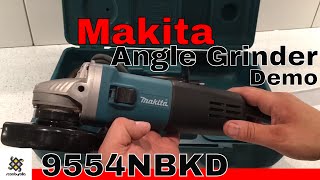 Makita Angle Grinder 9554NBKD \u0026 Demo