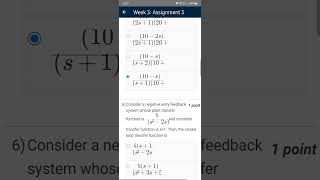 JULY 2023 NPTEL Control Systems week3 assignment3 #nptel