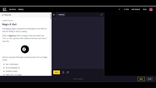 Magic 8-Ball | CodeAcademy Walkthrough Video | Easy Python Project
