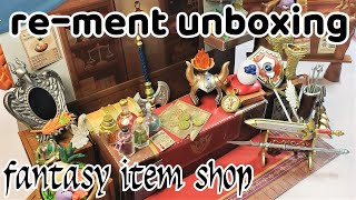 Re-Ment ASMR Unboxing! Fantasy Item Shop. Quiet Unboxing, No Talking, No Commentary. D\u0026D Inspired!