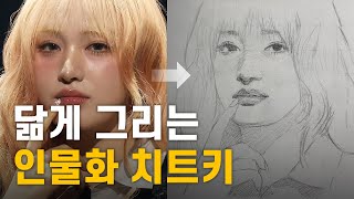 초보자도 쉽게 그리는 인물화 그림 선물하는 방법