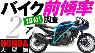 バイク前傾率調査VOL.2〜［19台］HONDA大型編