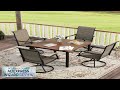 Swivel Patio Chairs Set of 2 High Back Textilene Patio Dining Chairs Review