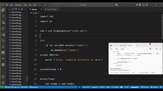 Python 3 OpenCV Script to Extract Frames From MP4 Video and Save it as PNG Image Files in Terminal