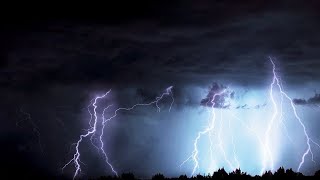 4 hours of rain and thunder, real storm sound for good sleep  Thunderstorm #1