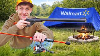 $100 Walmart Hunting and Fishing Survival Challenge!