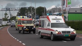 [30.06.'16] Optocht van ambulances ter ere van afscheid wagenparkbeheerder UMCG