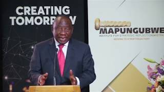 President Cyril Ramaphosa addresses the official opening of the 25 Years of Democracy Conference