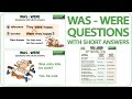 WAS / WERE - Questions with Short Answers