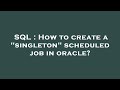 SQL : How to create a 