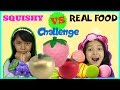 SQUISHY VS REAL FOOD CHALLENGE