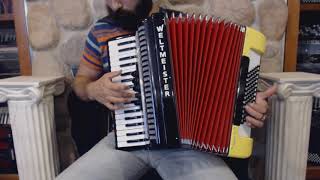 WELTACHIII72GE -  German Flag Weltmeister Achat Piano Accordion LMM 34 72 $1999