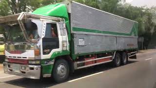 Special White and Light Green Isuzu 810 Wing Van Truck in NLEX