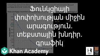 Ֆունկցիայի փոփոխության միջին արագություն. տեքստային խնդիր. գրաֆիկ | Հանրահաշիվ | «Քան» ակադեմիա