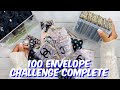 SAVINGS CHALLENGE UNSTUFFING | CASH STUFFING | 100 ENVELOPE CHALLENGE | BUDGETING |MONEY COUNT