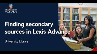 Finding secondary sources in Lexis Advance
