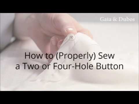 How To (Properly) Sew A Two Or Four-Hole Button - YouTube