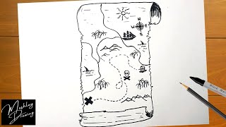 How to Draw a Pirate Treasure Map Easy