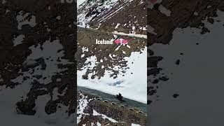 motor bike driving Iceland aerial view beautiful #shorts #iceland