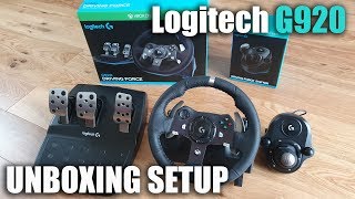 Logitech G920 steering wheel for a XBOX/PC for Beginners Unboxing and Setup