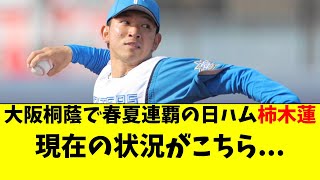 【日ハム】柿木連の現在の状況がこちら。大阪桐蔭で春夏連覇