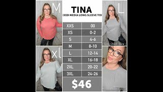 Introduce Tina mixed media long sleeve top! Let me tell you all about her and her fit!